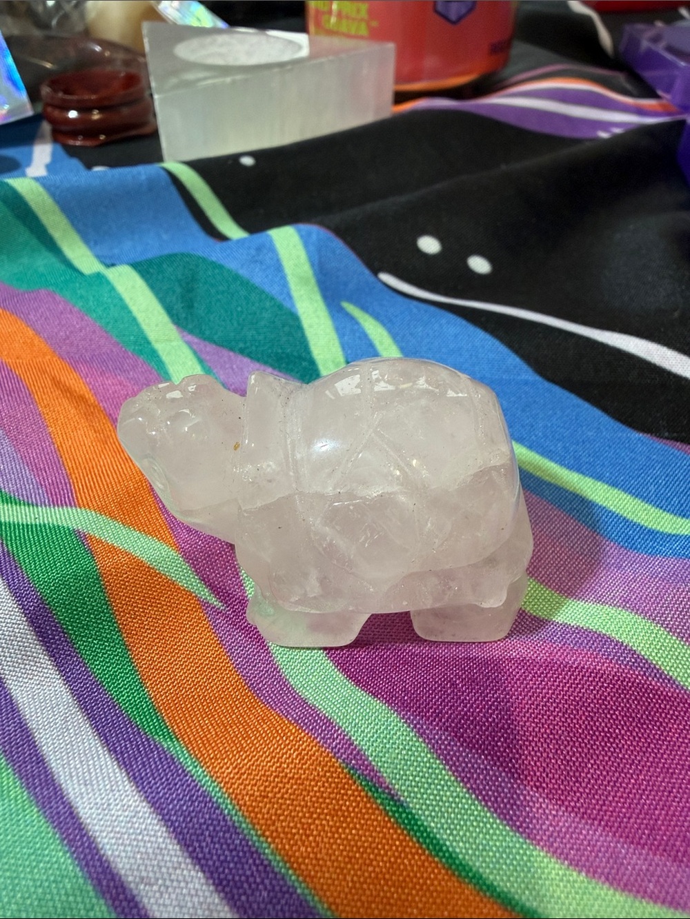 Rose Quartz turtle Figurine - Home Accents